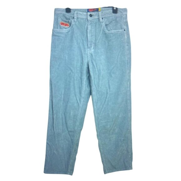 Empyre Corduroy Pants Mens Size 30x28 Baby Blue Baggy Y2K Skate 100% Cotton - Picture 1 of 10